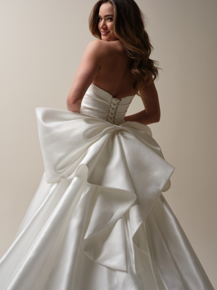 Maggie Sottero Aubrielle (Detachable Bow - Textured Satin) - Maggie Sottero Aubrielle (Detachable Bow - Textured Satin) - Maggie Sottero #2 default Diamond White picture