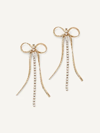 Olive & Piper Selene Bow Earrings $0 default Gold thumbnail