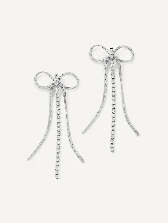 Olive & Piper Selene Bow Earrings $1 default Gold thumbnail