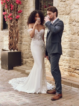 Rebecca Ingram Adeline 25RK278A01 $3 Ivory (gown with Natural Illusion) thumbnail
