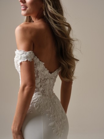 Rebecca Ingram Adeline 25RK278A01 #8 Ivory (gown with Natural Illusion) thumbnail