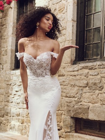 Rebecca Ingram Adeline 25RK278A01 $1 Ivory (gown with Natural Illusion) thumbnail