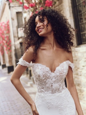 Rebecca Ingram Adeline 25RK278A01 #2 Ivory (gown with Natural Illusion) thumbnail