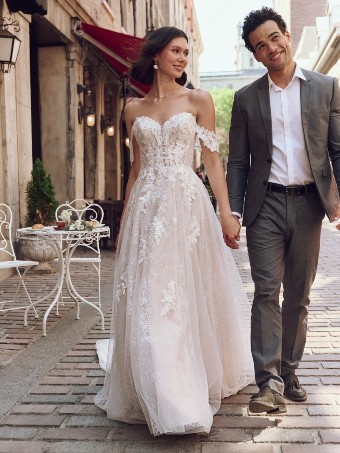 Rebecca Ingram Jalissa 25RC318B01 $1 Ivory over Blush (gown with Ivory Illusion) thumbnail