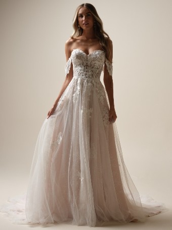 Rebecca Ingram Jalissa 25RC318B01 $5 Ivory over Blush (gown with Ivory Illusion) thumbnail