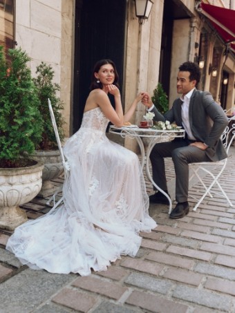 Rebecca Ingram Jalissa 25RC318B01 #3 Ivory over Blush (gown with Ivory Illusion) thumbnail