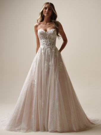 Rebecca Ingram Jalissa 25RC318B01 #7 Ivory over Blush (gown with Ivory Illusion) thumbnail
