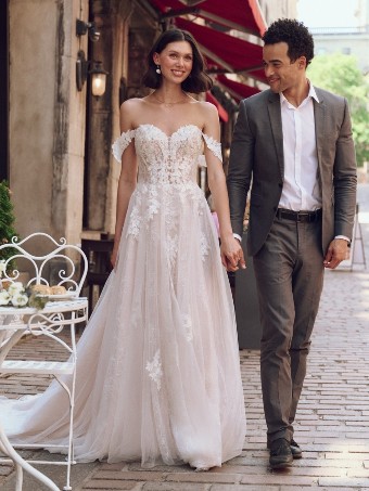 Rebecca Ingram Jalissa 25RC318B01 $0 default Ivory over Blush (gown with Ivory Illusion) thumbnail
