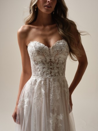 Rebecca Ingram Jalissa 25RC318B01 #6 Ivory over Blush (gown with Ivory Illusion) thumbnail