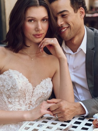 Rebecca Ingram Jalissa 25RC318B01 $4 Ivory over Blush (gown with Ivory Illusion) thumbnail