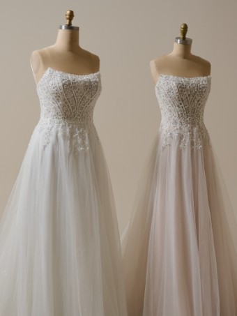 Rebecca Ingram Yvette 25RS340A01 #11 Ivory (gown with Ivory Illusion) thumbnail
