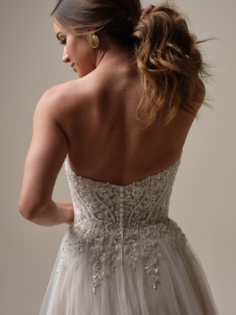 Rebecca Ingram Yvette 25RS340A01 #3 Ivory (gown with Ivory Illusion) thumbnail