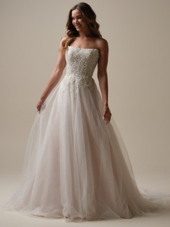 Rebecca Ingram Yvette 25RS340A01 #0 default Ivory (gown with Ivory Illusion) thumbnail
