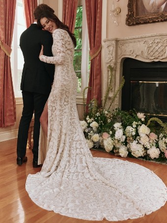Sottero and Midgley Holland 25SK344A01 $1 Ivory over Soft Nude (gown with Natural Illusion) thumbnail