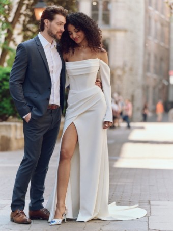 Rebecca Ingram Kailani 25RB343A01 #8 Ivory (gown with Natural Illusion) thumbnail