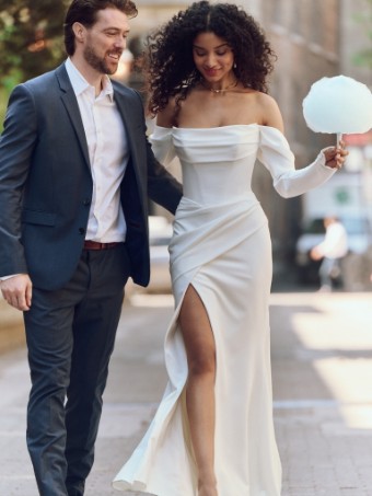 Rebecca Ingram Kailani 25RB343A01 #6 Ivory (gown with Natural Illusion) thumbnail