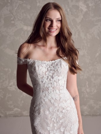 Maggie Sottero Cambria 24MS242A01 #1 Ivory over Blush (gown with natural illusion thumbnail