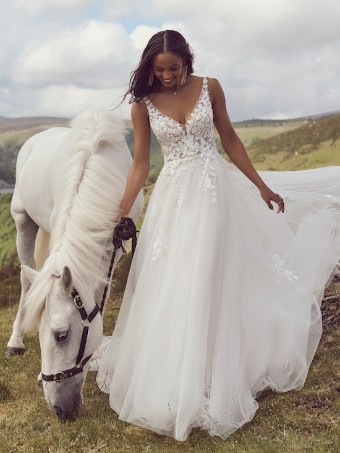 Rebecca Ingram Matilda 23RT112A01 #0 default Ivory over Soft Blush (gown with Natural Illusion) thumbnail