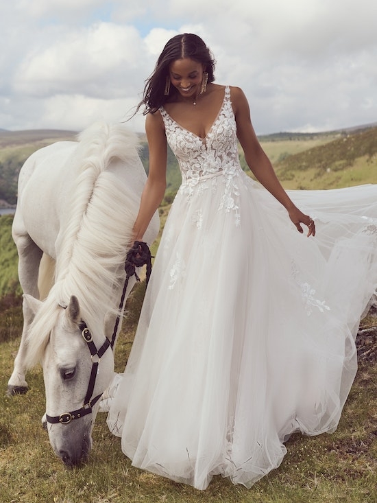 Rebecca Ingram Matilda 23RT112A01 #0 default Ivory over Soft Blush (gown with Natural Illusion) picture