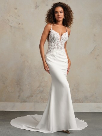 Rebecca Ingram Rafi 24RK817A01 #1 All Ivory (gown with Ivory Illusion) thumbnail