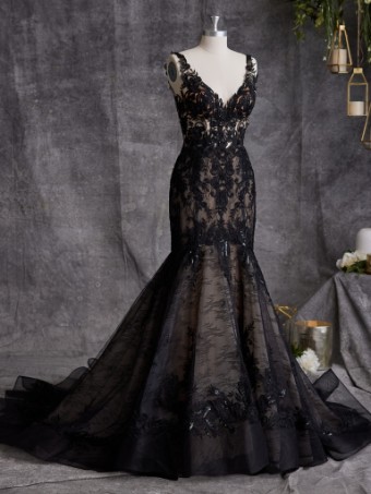 Sottero and Midgley Zander Lane 23SC140A01 #4 Black over Nude thumbnail