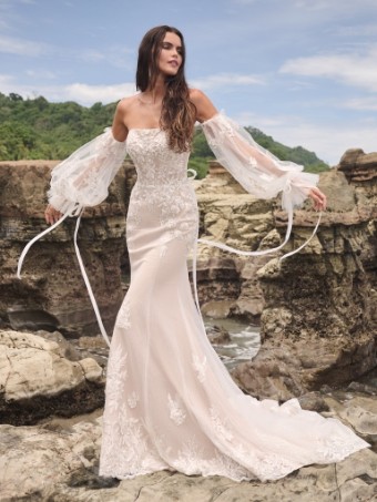 Sottero and Midgley Connor 24SC166A01 #0 default Ivory/Pewter Accent over Nude (Gown with Natural Illusion) thumbnail