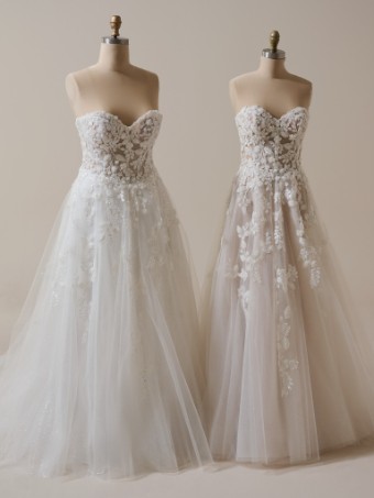 Sottero and Midgley Jenascia 25SW365A12 #9 Ivory/Silver Accent over Nude (gown with Natural Illusion) thumbnail