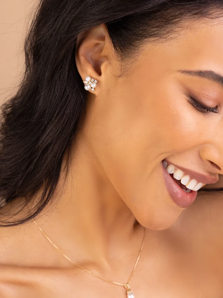 Olive & Piper Chantal Stud Earrings #0 default Gold picture