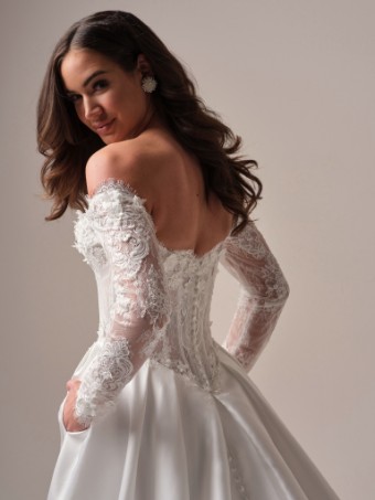 Maggie Sottero Takera Lane 25MB942A01 #4 All Ivory (gown with Ivory Illusion) thumbnail