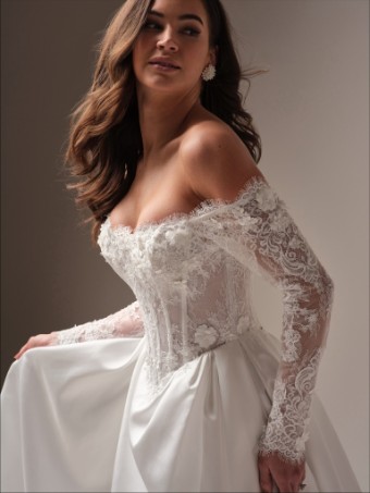 Maggie Sottero Takera Lane 25MB942A01 #2 All Ivory (gown with Ivory Illusion) thumbnail