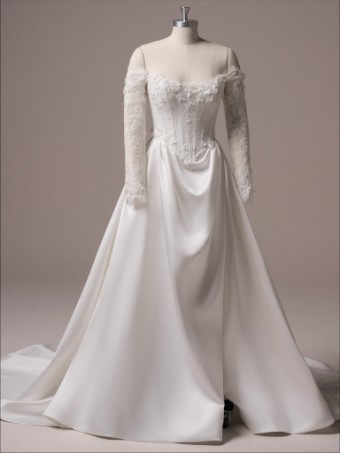 Maggie Sottero Takera Lane 25MB942A01 #7 All Ivory (gown with Ivory Illusion) thumbnail