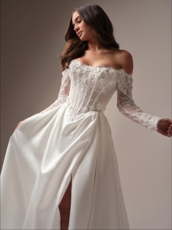 Maggie Sottero Takera Lane 25MB942A01 #0 default All Ivory (gown with Ivory Illusion) thumbnail