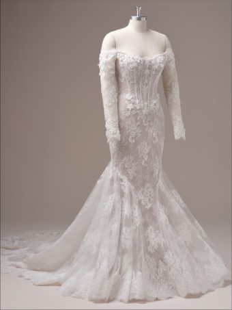 Maggie Sottero Takera 25MB941A01 #9 All Ivory (gown with Ivory Illusion) thumbnail
