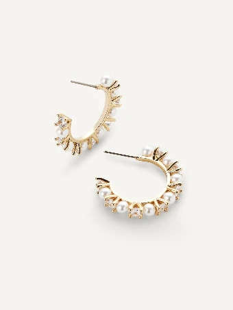 Olive & Piper Prive Hoops $1 Gold thumbnail