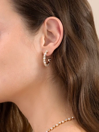 Olive & Piper Prive Hoops #0 default Gold thumbnail