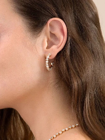 Olive & Piper Prive Hoops $0 default Gold thumbnail