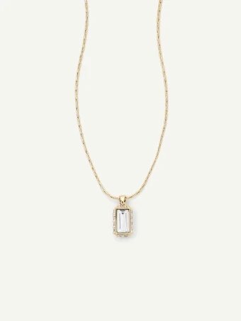 Olive & Piper Emerald Pendant #3 Gold thumbnail