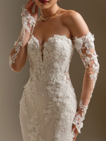 Sottero and Midgley Rashida Detachable Sleeves (Lace) - Sottero & Midgley Rashida Detachable Sleeves (Lace) - Sottero & Midgley #0 default Ivory thumbnail
