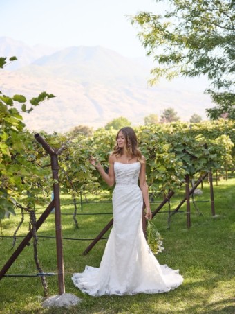 Rebecca Ingram Kendall 26RB437A01 #2 All Ivory (gown with Ivory Illusion) thumbnail