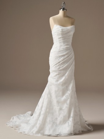 Rebecca Ingram Kendall 26RB437A01 #8 All Ivory (gown with Ivory Illusion) thumbnail
