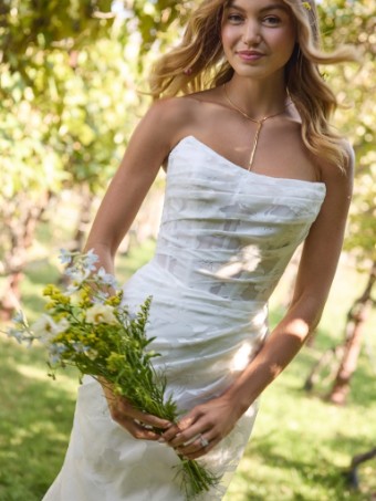 Rebecca Ingram Kendall 26RB437A01 #1 All Ivory (gown with Ivory Illusion) thumbnail