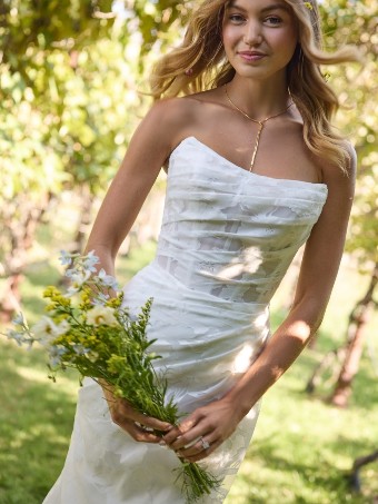 Rebecca Ingram Kendall 26RB437A01 $1 All Ivory (gown with Ivory Illusion) thumbnail