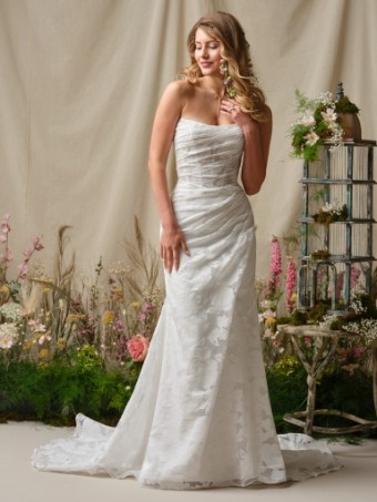 Rebecca Ingram Kendall 26RB437A01 #4 All Ivory (gown with Ivory Illusion) thumbnail