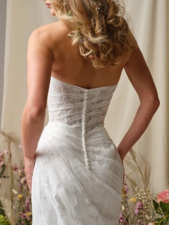 Rebecca Ingram Kendall 26RB437A01 #7 All Ivory (gown with Ivory Illusion) thumbnail