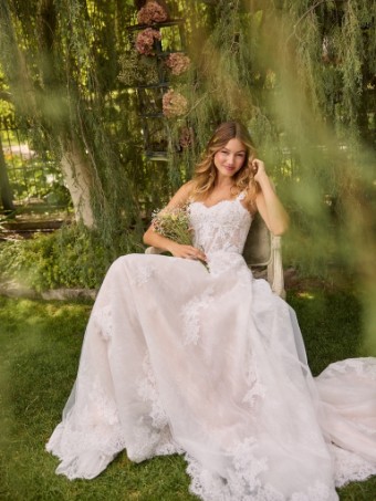 Rebecca Ingram Esmerelda 26RK478B01 $1 Ivory over Blush (gown with Ivory Illusion) thumbnail