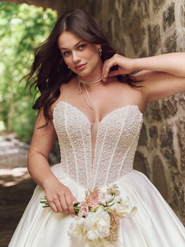 Maggie Sottero Tina 25MS261A01 #1 Ivory (gown with Natural Illusion) picture