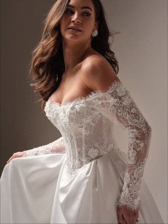 Maggie Sottero Takera Lane 25MB942A01 $2 All Ivory (gown with Ivory Illusion) thumbnail