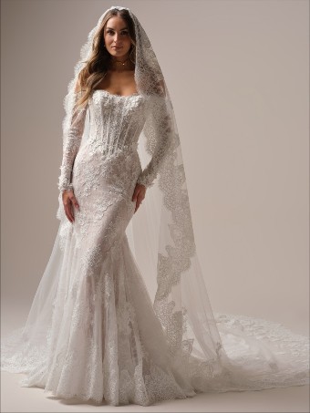 Maggie Sottero Takera 25MB941A01 $3 All Ivory (gown with Ivory Illusion) thumbnail
