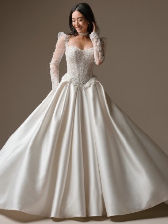 Maggie Sottero London 26MS402A01 $3 Ivory (gown with Natural Illusion) thumbnail