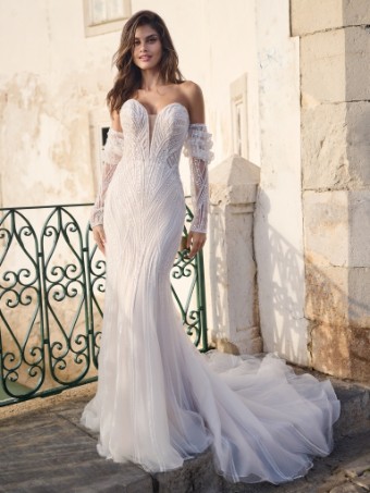 Sottero and Midgley Positano 23SS702A01 $2 Ivory/Silver/Blush thumbnail